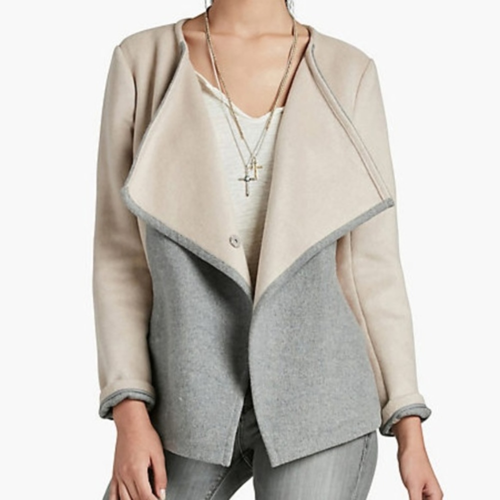 Lucky Brand Color Block Wool Coat